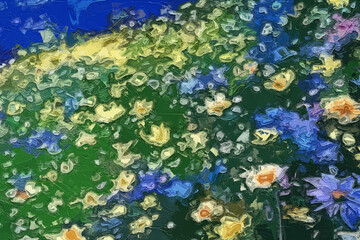 Various oil paintings, flowers, plum blossoms, ducks, lakes, chrysanthemums, crescent moons, tulips, roses, peonies, flowers, streams, forests