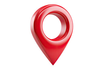Glossy red map pin icon