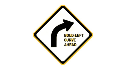 Warning sign curve ahead