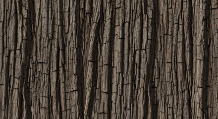 Obraz premium Texture of tree bark dark vertical with cracks