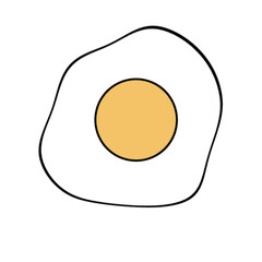 fried egg vector illustration