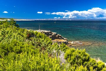 FKK naturist beach Ciganka on the island of Rab in Croatia, wild nature,