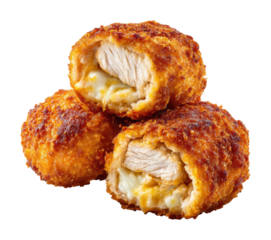 Crispy chicken croquettes restaurant food isolated on transparent background