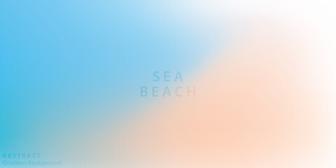Sea beach gradient background abstract blue orange soft smooth calm