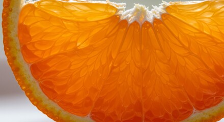 Closeup of a Juicy Orange Slice