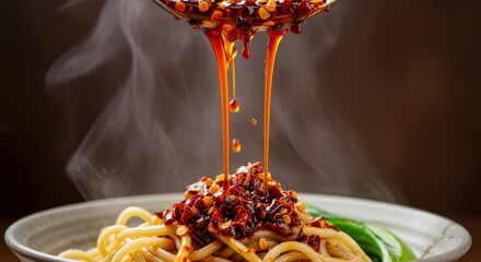 Spicy Noodles with Red Oil Sauce