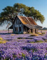 Rustic Home Amidst Lavender Fields