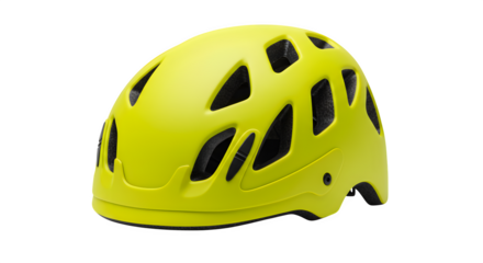 Yellow helmet. Smooth surface catches light, perfect for product photography, web ads, or action posters.
