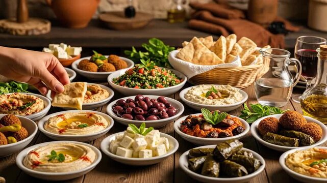 Middle Eastern Mezze Platter: A Feast of Flavors