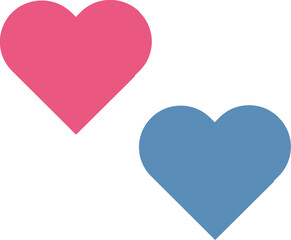 Two hearts interlocked symbolizing love, romance, and connection for Valentine's Day designs