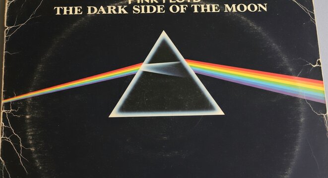 Iconic Pink Floyd Album Cover: The Dark Side of the Moon, Prism and Rainbow