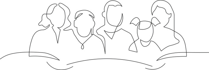 Connect with your family using elegant line art for a modern, minimalist style that's perfect for designs about relationships, family values, and modern home decor projects  © mohammad