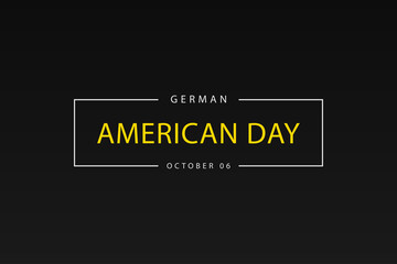 Minimalist German American Day October 6 Poster Design