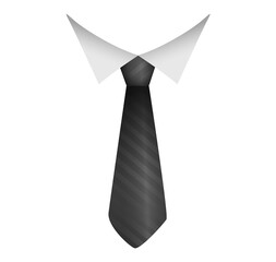 Black Tie with Collar Transparent PNG | Business Formal Clothing Icon
