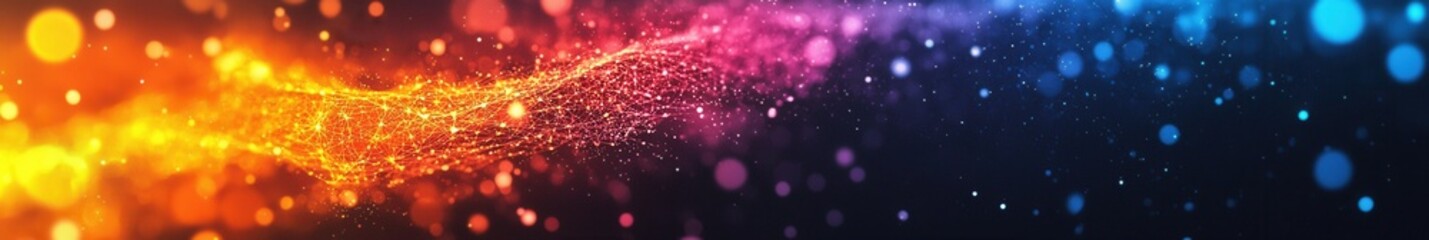 Obraz premium Colorful Abstract Background with Sparkles and Bokeh Effects