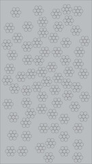Abstract grayscale pattern of clustered circles; minimalist, geometric, and subtly textured design.