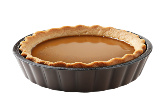 Delicious homemade caramel pie in a fluted pan for a sweet dessert treat anytime anywhere
