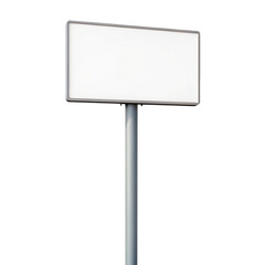 Obraz premium Blank billboard on metal pole isolated with empty space for advertisement on a black background