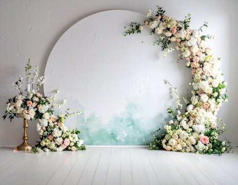 wedding interior wall background with space for text