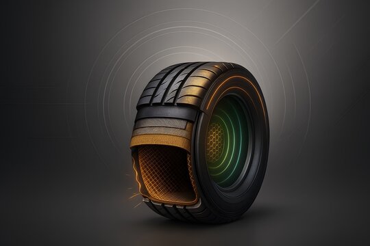 Technical Cutaway Cross Section of Summer Tire Highlighting Internal Structural Layers and Technology Unveiled