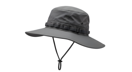 Gray texture hat shows product details against a dark backdrop for product staging, poster, presentation, and digital mockup design.