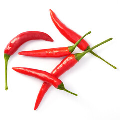 Red chili pepper isolated on white background