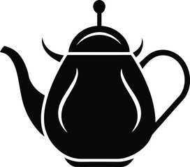 Obraz premium Elegant Silhouette of a Classic Teapot Design Symbolizing Warmth Hospitality and the Timeless Tradition of Tea Preparation and Enjoyment