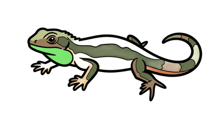 Lizard side view illustration