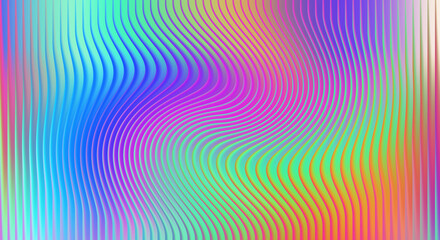 Fototapeta premium Vibrant swirling rainbow colors with vertical line texture