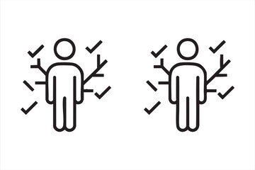 Vector Illustration of Medical Assessment and Fitness Approval Symbol