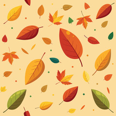 Obraz premium autumn leaves seamless pattern
