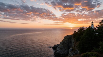 Fototapeta premium sunset over the ocean