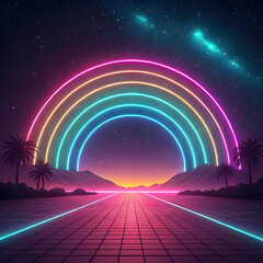 background of glow psd of neon effect