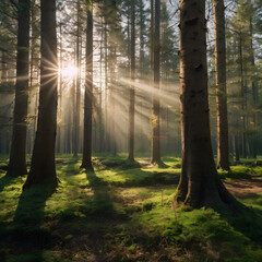 Fototapeta premium morning in the forest