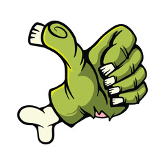 Spooky Gesture of Zombie Hand Drawing Vector