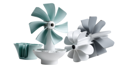 Modern Turbine Components: Captivating a close-up of cutting-edge turbine components, showcasing precision and the future of engineering innovation.