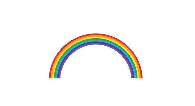 Vibrant rainbow isolated on transparent background, a meteorological phenomenon caused by reflection, refraction and dispersion of light in water droplets - Powered by Adobe