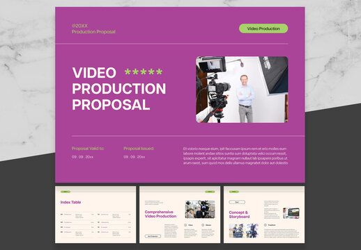 Purple And Green Video Production Proposal