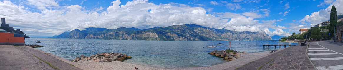 Malcesine, Italy. Malcesine on Garda lake, Italy