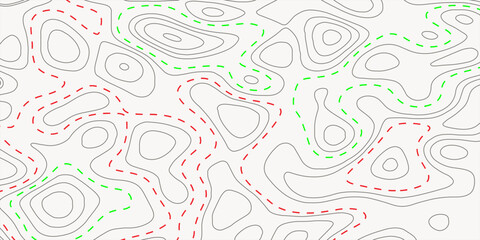 Contour line topography map pattern background vector. Abstract background with waves geographic mountain relief.