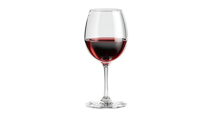 A glass of red wine isolated on transparent background, ready to be enjoyed