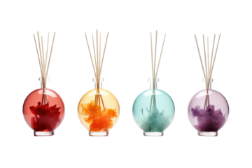 Colorful aroma reed diffusers for home fragrance decor