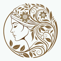 Art Deco Woman Portrait – Vintage Flapper Girl Illustration in Retro Style