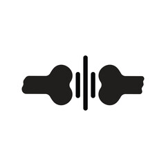 bone logo icon illustration flat