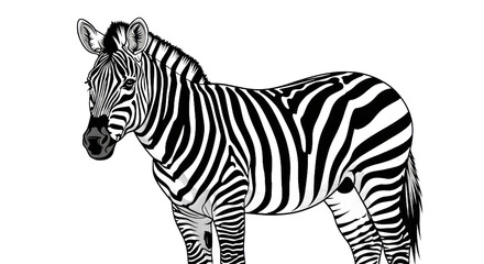 Naklejka premium Zebra silhouette design