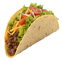 Beef Taco on transparent background