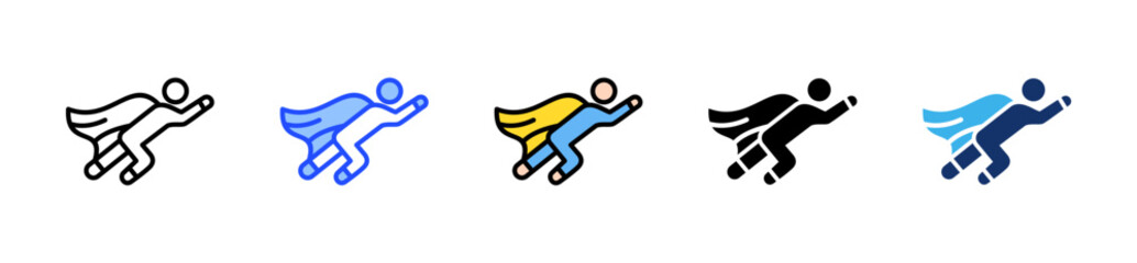 Superhero Cape Icon Collection With Multiple Styles