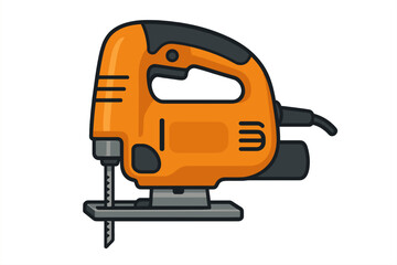 Fototapeta premium Jigsaw Power Tool Icon – Vector Symbol for Woodworking & DIY