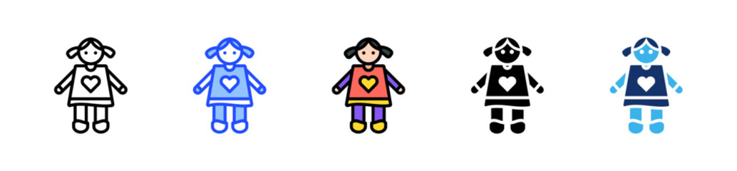 Doll Icon Collection With Multiple Styles