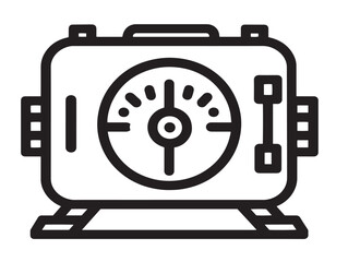 Clean Autoclave Indicators Icon in Sleek Medical Vector Line Artwork Design